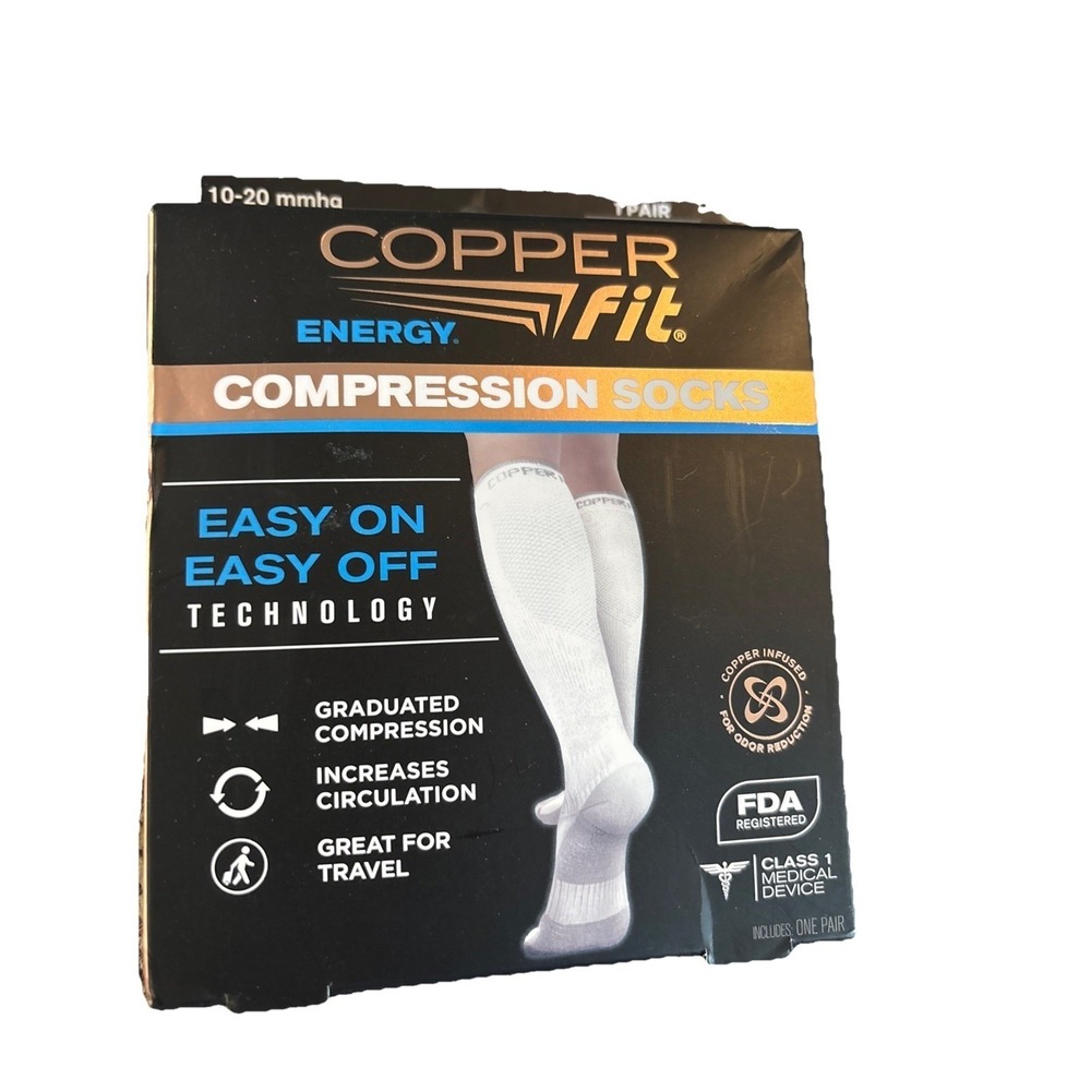 New Copper Fit Energy Compression Socks S/M (men's 6-9/womens 7-10)
